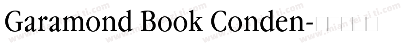 Garamond Book Conden字体转换